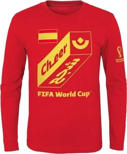 Outerstuff Mens Cheer FIFA World Cup Penalty Long Sleeve Tee Red-Large - Picture 1 of 8