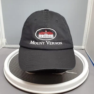BAYSIDE Mount Vernon Hat Black Strapback USA FLAG BACK - Picture 1 of 14