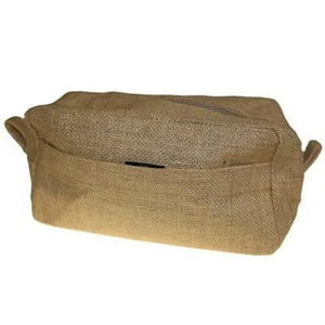 Natural Jute Toiletry Cosmetics Travel Bag Makeup Environmentally Friendly - Picture 1 of 9