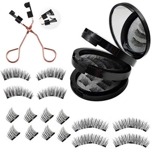 Kit de pestañas magnéticas con rizador de pestañas imán reutilizable 3D pestañas postizas - Imagen 1 de 11