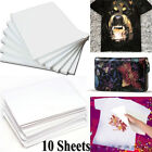 10Pcs Hot DIY Cloth Painting Light Fabric T-Shirt Heat Transfer Paper