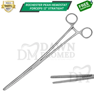Fishing Hemostat Forceps 12" Straight Pean Forceps Locking Clamps German Grade - Picture 1 of 7
