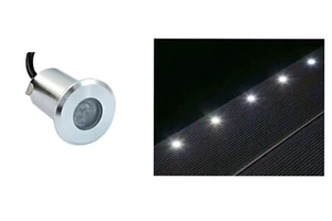 Faretto Segnapasso LED Esterno 3w Luce Fredda Rotondo Caplestabile Luci Percorso - Foto 1 di 5