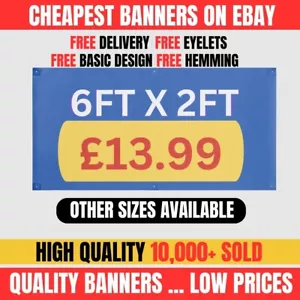 PVC BANNERS OUTDOOR WATERPROOF CUSTOM PRINTED ADVERTISING PVC BANNER BANK CHEAP - Picture 1 of 5