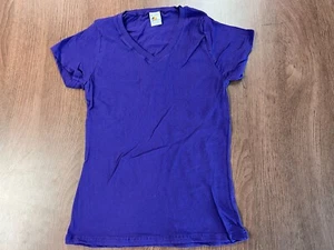BAY ISLAND ROPA DEPORTIVA BLANCA PÚRPURA SEÑORA CUELLO EN V CAMISETA DE MUJER NUEVA DE LOTE ANTIGUO XL - Imagen 1 de 6