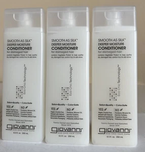 Giovanni Smooth as Silk Deep Moisture Conditioner Damaged Hair 8.5 Oz Pack Of 3 - Picture 1 of 2