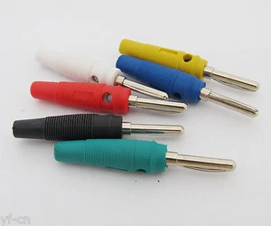 1 set 6 colors High quality Free Solder Brass 4mm Banana Plug Test Adapter - Picture 1 of 4