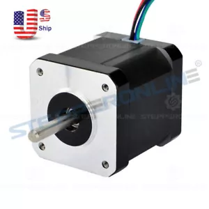 Motore passo-passo Nema 17 0,9 gradi 2 A 46 Ncm (65,1 oz) 48 mm stampante 3D fai da te CNC 4 fili - Foto 1 di 5