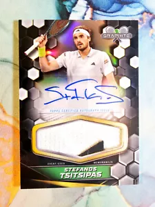 Stefanos Tsitsipas Patch Reliquia Auto Evento Usato 2024 Topps Grafite Tennis - Foto 1 di 2