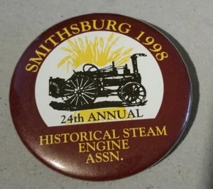 Motor de vapor histórico Pinback Smithsburg Assn 1998 24º anual - Imagen 1 de 2