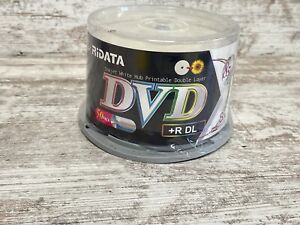 50 Ridata 8X Blank DVD+R DL Dual Double Layer 8.5GB White Inkjet Printable Disc