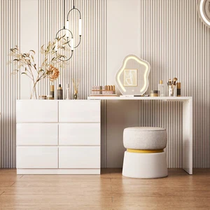 Kommode Schminktisch mit Regal, nebeneinander oder L-förmig, für Schlafzimmer - Bild 1 von 13