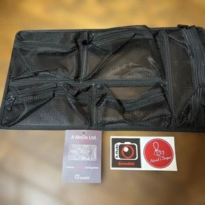 A-MoDe Ltd. Lid Organizer Black Mesh Nylon 5 Pockets with Mounting Screws Used - Picture 1 of 20