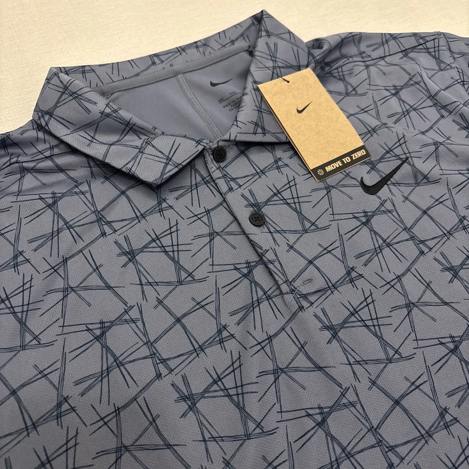 Nike Dri-FIT Victory Pine Needle Print Golf Polo Plum Dust Medium FQ1134-523