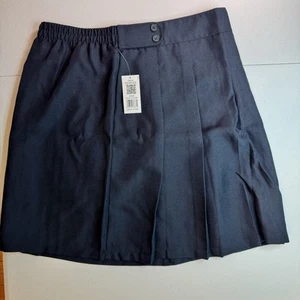 NWT Women's Plus Size 20 Cute Navy Blue Skirt With Pleated Front By Izod - Picture 1 of 10