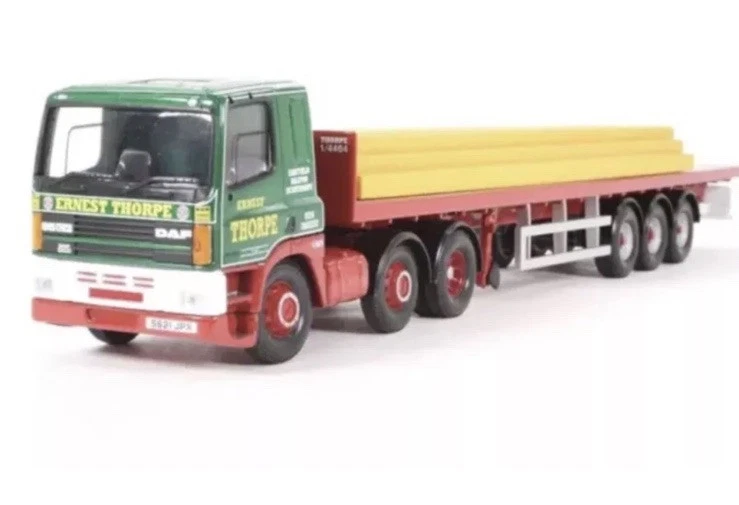 Corgi CC11805 1/50 LEYLAND DAF 85 FLATBED TRAILER & STEEL LOAD ERNEST THORPE - Image 1 of 1