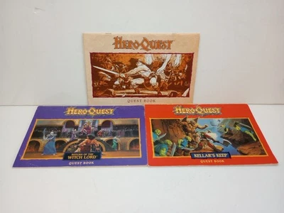 Hero Quest lote de 3 libros de misiones--1990 Milton Bradley piezas y piezas Foto 1 de 4