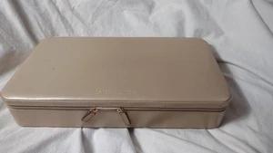 Estuche de Maquillaje Joyería Vintage Estee Lauder Cremallera Espejo Dorado Imitación Cuero Envío Rápido - Imagen 1 de 5