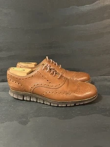 Cole Haan Zerogrand Men’s Size 9 Wingtip Oxford British Tan Shoes C29411 - Picture 1 of 8