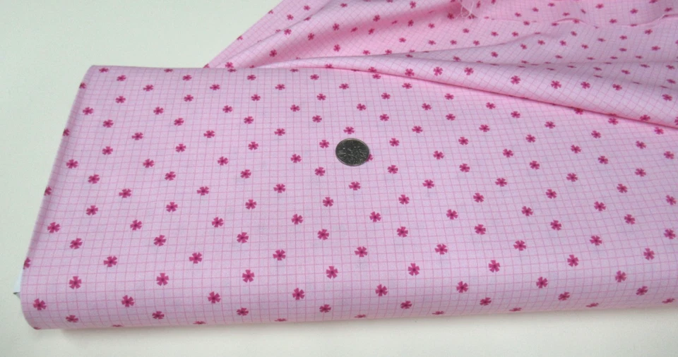 Tela artesanal para colchas Timeless Treasures REJILLA DE FLORES rosa 10 yardas (dpj-2894) ¡Perno! Foto 1 de 1