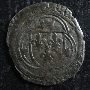 Grand Blanc à la couronne (Douzain) ND (1515-1540) France Billon François I - Picture 1 of 2