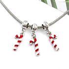 10Pcs  Heart European Charm Crystal Spacer Beads Fit Necklace Bracelet