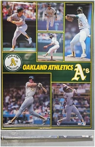 Oakland Athletics 1990 Walt Weiss Dave Stewart MASSIVE SUBWAY POSTER 42x58" NOS - Picture 1 of 23