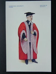 Cambridge University Robes DOCTOR OF DIVINITY - Old Postcard by G.D.O. - Picture 1 of 2