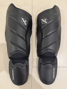 Hayabusa T3 Striking Mauy Thai Shin Kickboxing Guards - Black - Medium - Picture 1 of 5