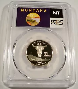 2007-S 25c CLAD PCGS PR70DCAM MONTANA QUARTER PROOF DEEP CAMEO PR 70 DC - Picture 1 of 3