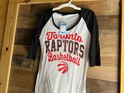 Camiseta Toronto Raptors Mujer Pequeña NBA Baloncesto NUEVA Manga 3/4 Scoop Jersey Foto 1 de 4
