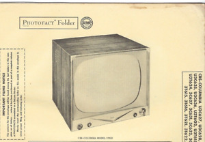 1956 CBS COLUMBIA 3T615 U3C627 TV TV TV PHOTOFACT MANUEL 3C627 3C631 U3T623