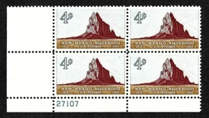 UNITED STATES, SCOTT # 1191, PLATE BLOCK OF NEW MEXICO STATEHOOD, MNH - Picture 1 of 1