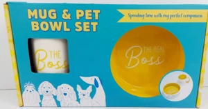 MUG and PET BOWL - The REAL BOSS - Boxed Matched Set - FREE SHIP in Australia - Picture 1 of 2