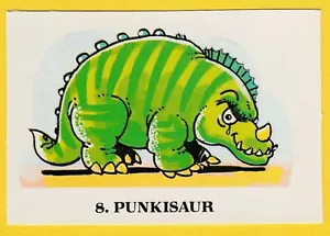 Ungewöhnlich lustige Factory Prehistorigum - UK Trade Trading Card #8 Punkisaur - Bild 1 von 2