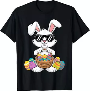 Easter Boys Girls Kids Toddler Bunny Rabbit Easter Egg Hunt T-Shirt - Picture 1 of 5