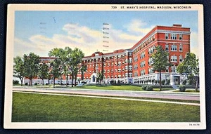 Postal St. Mary's Hospital Madison Wisconsin WI 1944 - Imagen 1 de 1