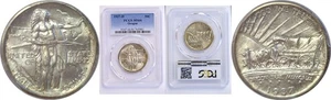 1937-D 50C Oregon Trail Commemorative Half Dollar PCGS MS-66 - Picture 1 of 3