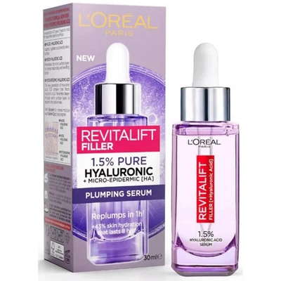 L'Oréal Paris Revitalift Filler Hyaluronic Acid Anti Wrinkle Serum 30ml - Image 1 of 4