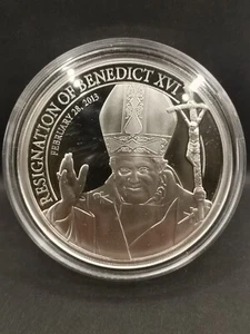5 DOLLARS BE ARGENT 2013 DEMISSION DU PAPE BENOIT XVI COOK ISLANDS 2013 EX. - Picture 1 of 3