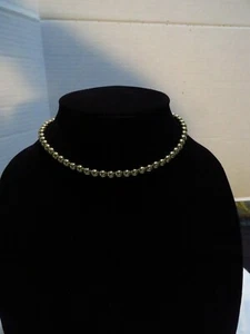 VTG MONET GOLD BEADED CHOKER NECKLACE WITH 7" DROP - Picture 1 of 4