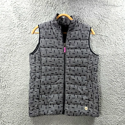 LMA  Active Womens Puffer Vest Jacket Size XS Black White Sleeveless Zip Front - Image 1 of 4