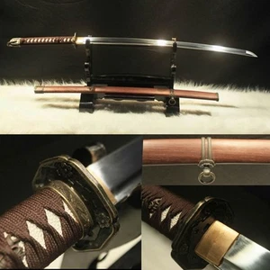  Handschmiede japanischer 98 Typ Militär Samurai Schwert Katana Kohlenstoffstahl #0209 - Bild 1 von 10