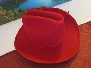 Vintage Sidekicks Southwest/Western Red Cowboy Hat, Lana/Laine 100% Wool, Size L - Picture 1 of 7