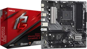 AM4 AMD B550 SATA 6Gb/S Micro ATX AMD Motherboard Model B550M Phantom Gaming 4 - Picture 1 of 10
