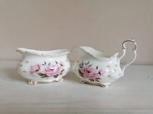 Royal Albert "Marie Louise" Milk Jug & Sugar Bowl - Picture 1 of 5