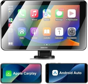 CarPlay & Android Auto, schermo per auto IPS da 7 pollici, supporto Siri, google - Foto 1 di 7