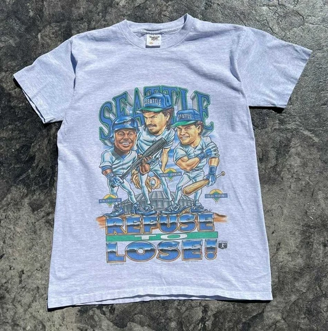 Vintage Seattle Mariners Caricature Cartoon Graphic Shirt Men Women KV7446 Cover