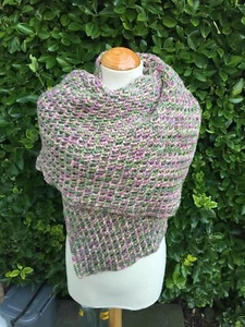 Luxurious Handmade Crochet Shawl / Wrap / Scarf - Autumn Tones - New - Picture 1 of 8