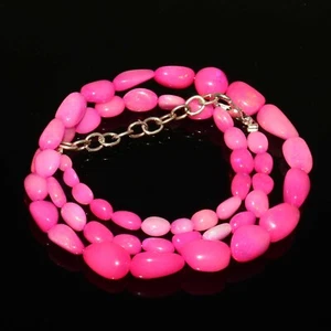 AAA Natural Ethiopian Pink Opal Necklace 16 inch Opal Gemstone Necklace Jewelry - Picture 1 of 4